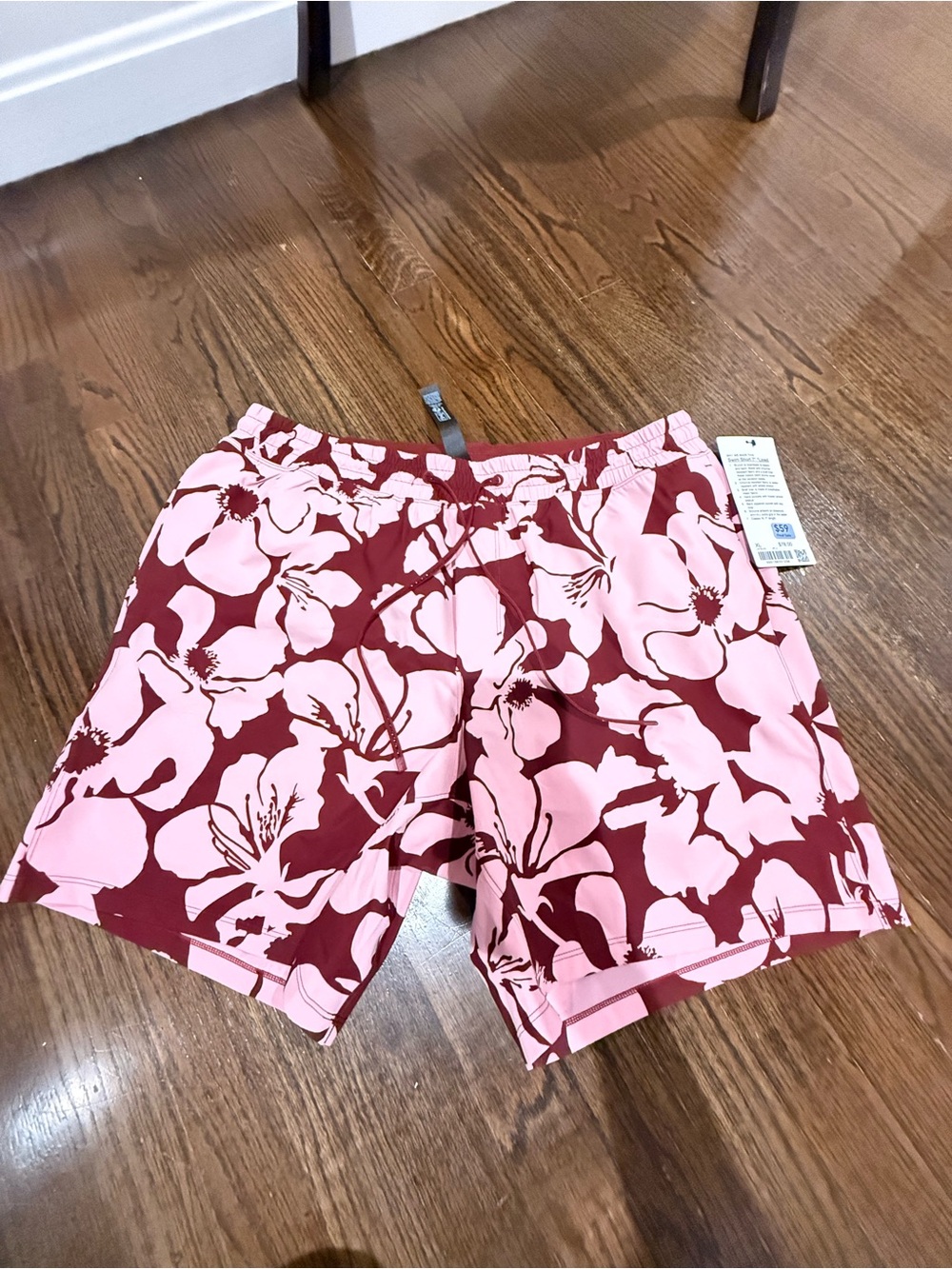 Pink Floral men’s swim Shorts